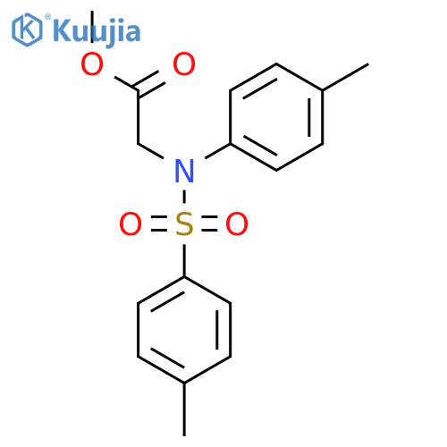 Methyl N-(4-methylphenyl)-N-(4-methylphenyl)sulfonylglycinate structure