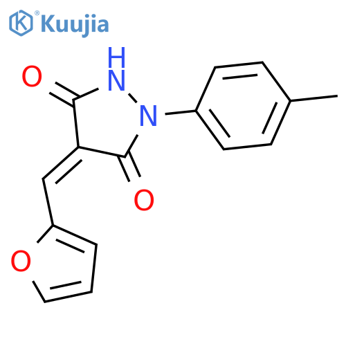 3,5-Pyrazolidinedione, 4-(2-furanylmethylene)-1-(4-methylphenyl)- structure