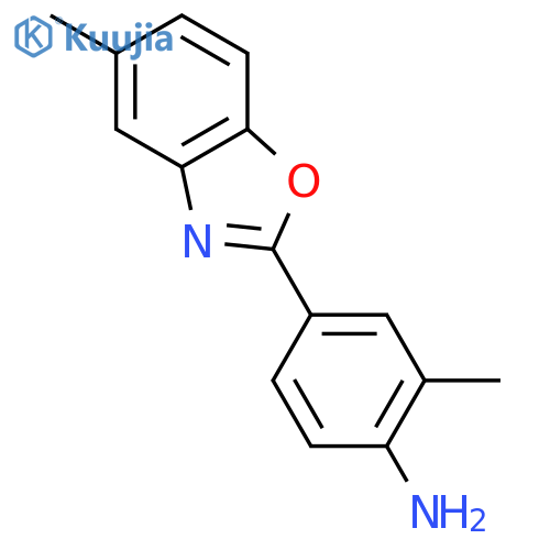 2-Methyl-4-(5-methylbenzo[d]oxazol-2-yl)aniline structure