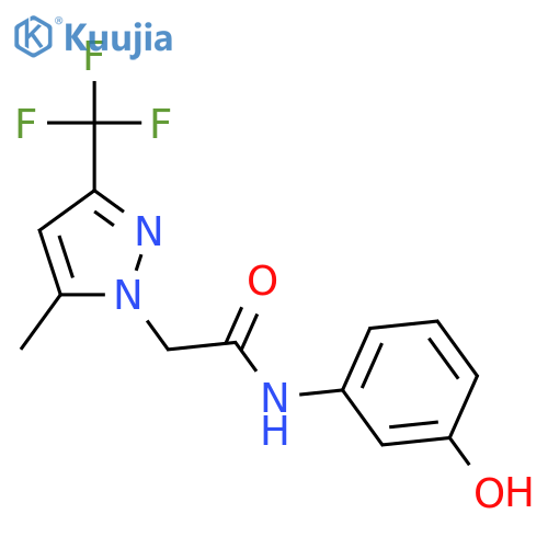 N-(3-Hydroxy-phenyl)-2-(5-methyl-3-trifluoromethyl-pyrazol-1-yl)-acetamide structure