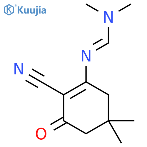 N'-(2-Cyano-5,5-dimethyl-3-oxocyclohex-1-en-1-yl)-N,N-dimethylimidoformamide structure