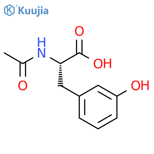 2-acetamido-3-(3-hydroxyphenyl)propanoic acid structure