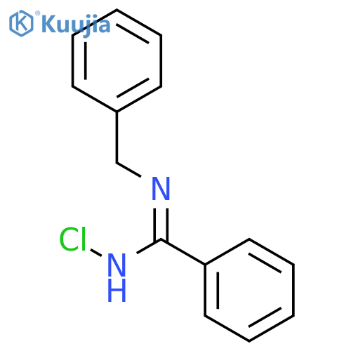 Benzenecarboximidamide, N-chloro-N'-(phenylmethyl)- structure