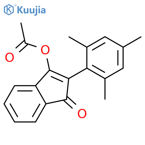 1H-Inden-1-one, 3-(acetyloxy)-2-(2,4,6-trimethylphenyl)- structure