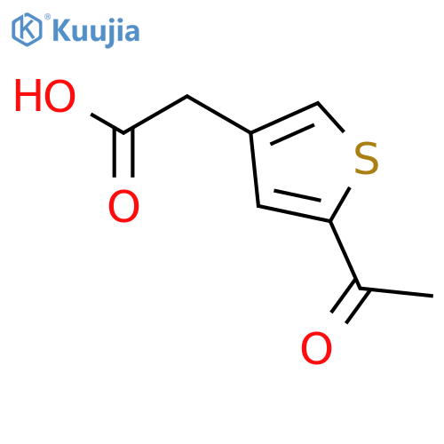 (5-acetyl-3-thienyl)acetic acid structure