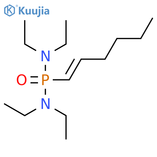 Phosphonic diamide, N,N,N',N'-tetraethyl-P-1-hexenyl- structure