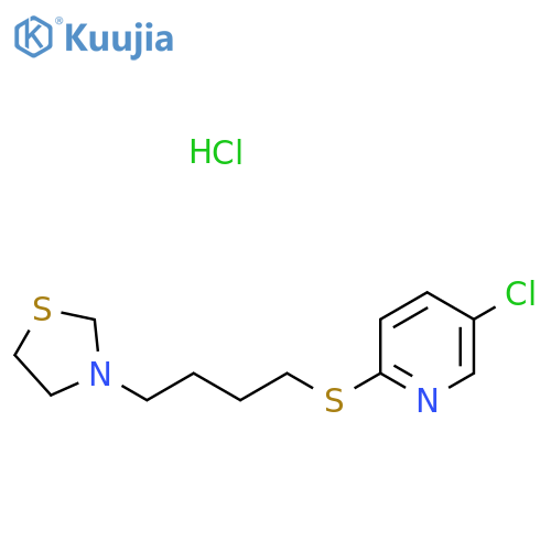 Thiazolidine, 3-(4-(5-chloro-2-pyridyl)thiobutyl)-, hydrochloride structure