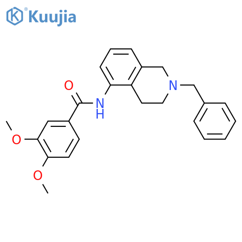 Benzamide, 3,4-dimethoxy-N-(1,2,3,4-tetrahydro-2-(phenylmethyl)-5-isoquinolinyl)- structure