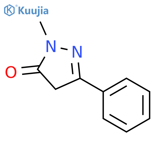 1-methyl-3-phenyl-4,5-dihydro-1H-pyrazol-5-one structure
