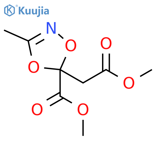 1,4,2-Dioxazole-5-acetic acid, 5-(methoxycarbonyl)-3-methyl-, methyl ester structure