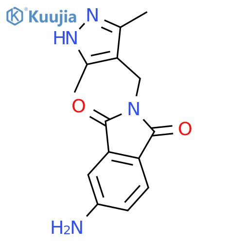 5-Amino-2-((3,5-dimethyl-1H-pyrazol-4-yl)methyl)isoindoline-1,3-dione structure