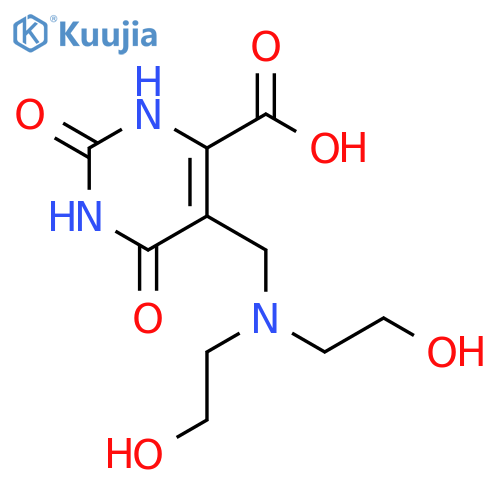 4-Pyrimidinecarboxylic acid,5-[[bis(2-hydroxyethyl)amino]methyl]-1,2,3,6-tetrahydro-2,6-dioxo- structure