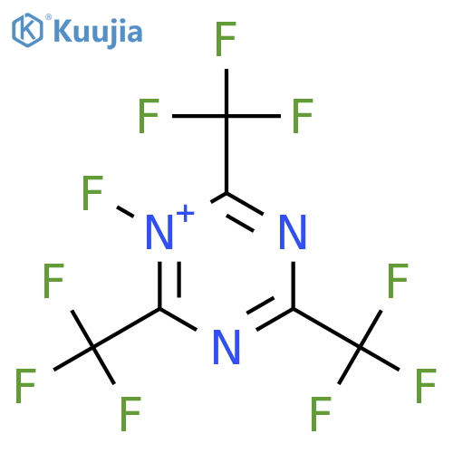 1,3,5-Triazinium, 1-fluoro-2,4,6-tris(trifluoromethyl)- structure