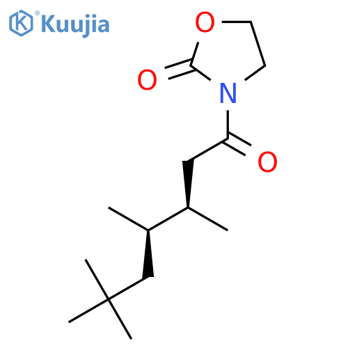 2-Oxazolidinone, 3-[(3R,4R)-3,4,6,6-tetramethyl-1-oxoheptyl]-, rel- structure