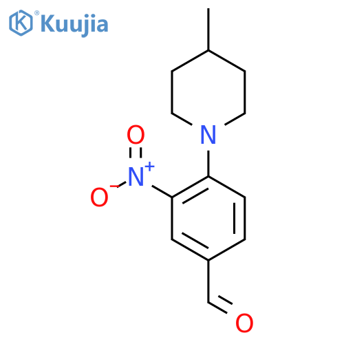 4-(4-Methylpiperidin-1-yl)-3-nitrobenzaldehyde structure