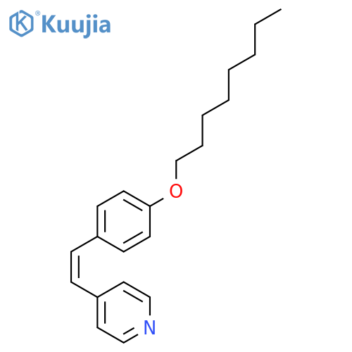 Pyridine, 4-[(1Z)-2-[4-(octyloxy)phenyl]ethenyl]- structure