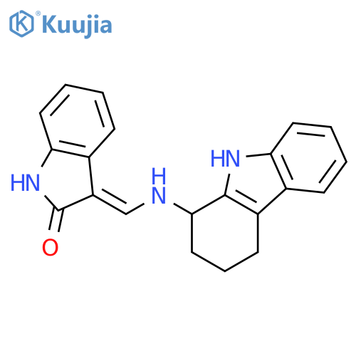 2H-Indol-2-one, 1,3-dihydro-3-[[(2,3,4,9-tetrahydro-1H-carbazol-1-yl)amino]methylene]- structure