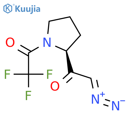 Pyrrolidine, 2-(diazoacetyl)-1-(trifluoroacetyl)-, (2S)- structure