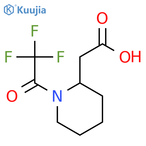 2-1-(trifluoroacetyl)piperidin-2-ylacetic acid structure