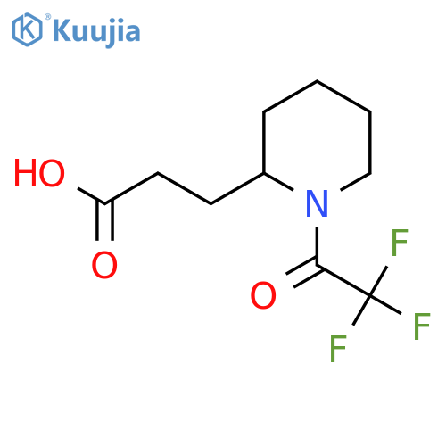 3-[1-(Trifluoroacetyl)piperidin-2-yl]propanoic acid structure