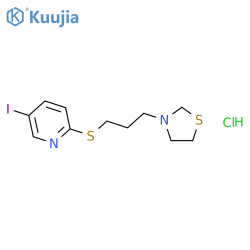 Thiazolidine, 3-(3-(5-iodo-2-pyridyl)thiopropyl)-, hydrochloride structure