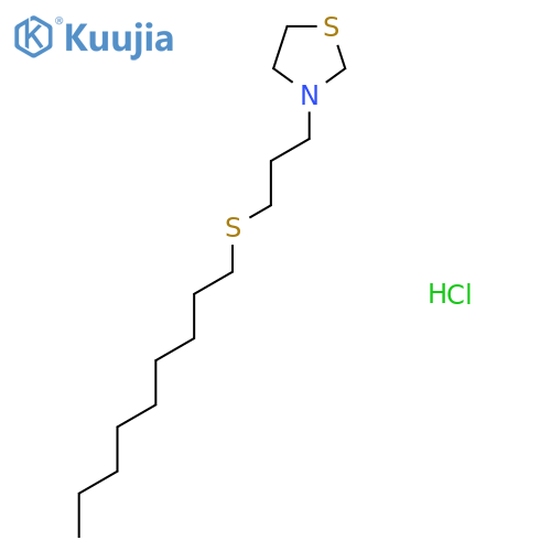 Thiazolidine, 3-(3-(nonylthio)propyl)-, hydrochloride structure