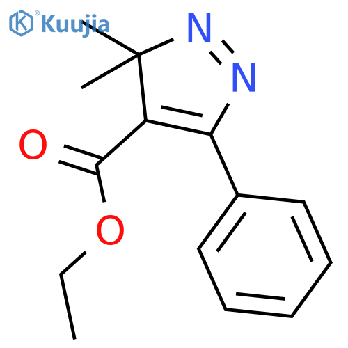 3H-Pyrazole-4-carboxylic acid, 3,3-dimethyl-5-phenyl-, ethyl ester structure