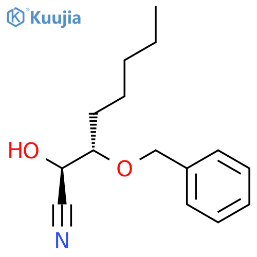 Octanenitrile, 2-hydroxy-3-(phenylmethoxy)-, (2R,3S)-rel- structure
