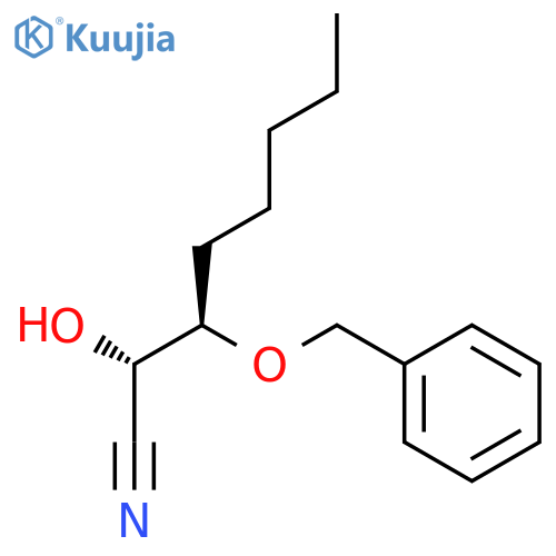 Octanenitrile, 2-hydroxy-3-(phenylmethoxy)-, (2S,3R)- structure