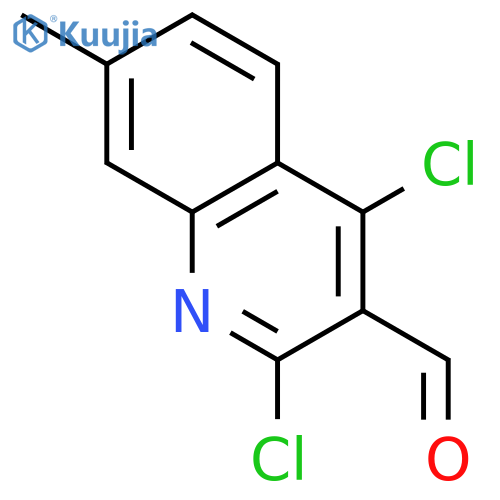 3-Quinolinecarboxaldehyde, 2,4-dichloro-7-methyl- structure