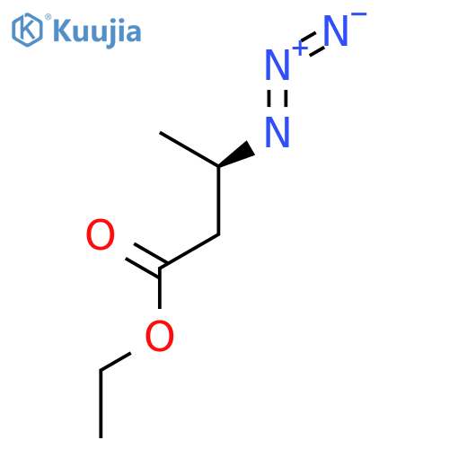 Butanoic acid, 3-azido-, ethyl ester, (3R)- structure