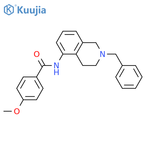 Benzamide, 4-methoxy-N-(1,2,3,4-tetrahydro-2-(phenylmethyl)-5-isoquinolinyl)- structure