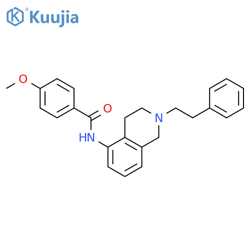 Benzamide, 4-methoxy-N-(1,2,3,4-tetrahydro-2-(2-phenylethyl)-5-isoquinolinyl)- structure
