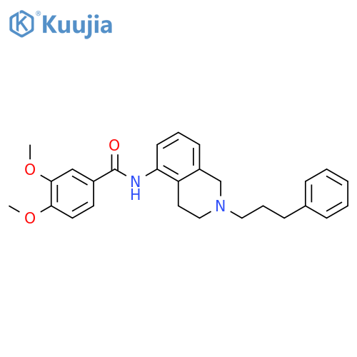 Benzamide,3,4-dimethoxy-N-[1,2,3,4-tetrahydro-2-(3-phenylpropyl)-5-isoquinolinyl]- structure