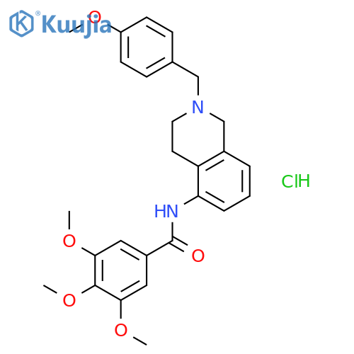 Benzamide, N-(1,2,3,4-tetrahydro-2-(p-methoxybenzyl)isoquinolin-5-yl)-3,4,5-trimethoxy-, hydrochloride structure