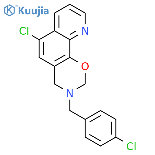 6-chloro-3-(4-chlorobenzyl)-3,4-dihydro-2H-[1,3]oxazino[5,6-h]quinoline structure