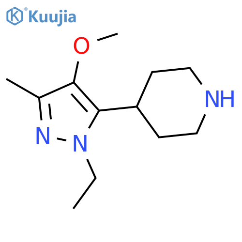 Piperidine,4-(1-ethyl-4-methoxy-3-methyl-1H-pyrazol-5-yl)- structure