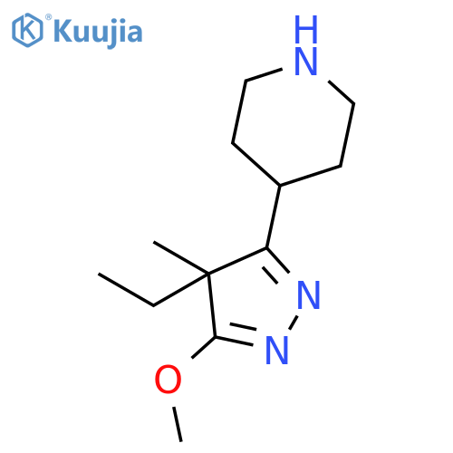 Piperidine,4-(4-ethyl-5-methoxy-4-methyl-4H-pyrazol-3-yl)- structure