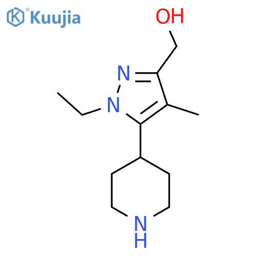 1-Ethyl-4-methyl-5-(4-piperidinyl)-1H-Pyrazole-3-methanol structure
