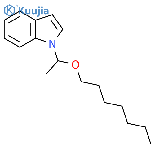 1-(1-(Heptyloxy)ethyl)-1H-indole structure