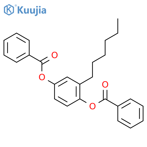 1,4-Benzenediol,2-hexyl-, 1,4-dibenzoate structure