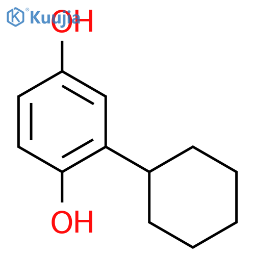 2-cyclohexylbenzene-1,4-diol structure