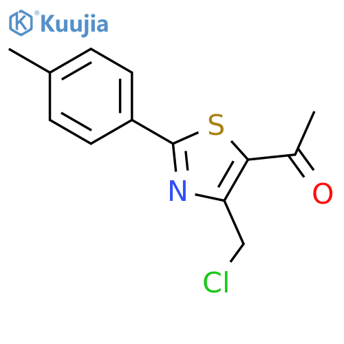 1-[4-(Chloromethyl)-2-(4-methylphenyl)-5-thiazolyl]ethanone structure