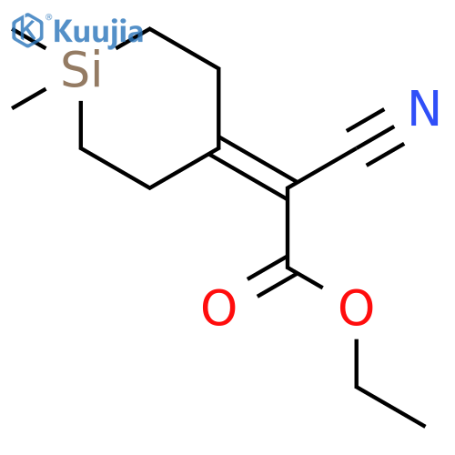 Acetic acid, cyano(1,1-dimethylsilacyclohex-4-ylidene)-, ethyl ester structure