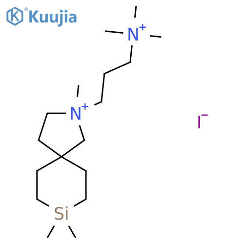2-Aza-8-silaspiro[4.5]decanium,2,8,8-trimethyl-2-[3-(trimethylammonio)propyl]-, iodide (1:2) structure