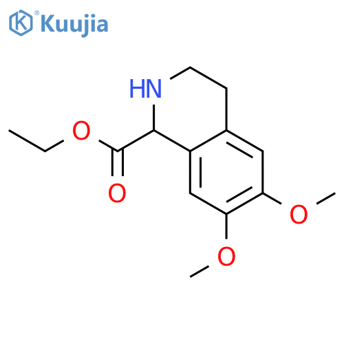 Ethyl 6,7-dimethoxy-1,2,3,4-tetrahydroisoquinoline-1-carboxylate structure