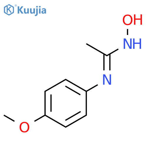 Ethanimidamide, N-hydroxy-N'-(4-methoxyphenyl)- structure