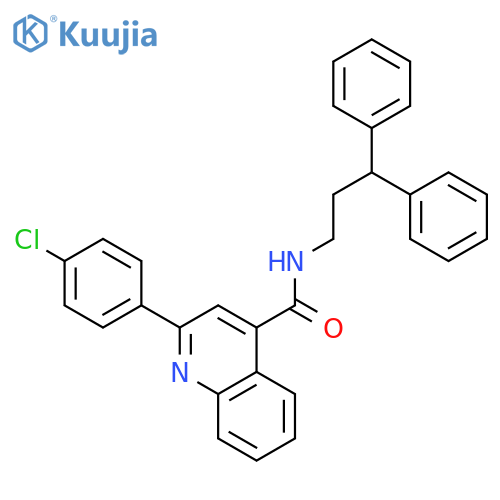 2-(4-Chloro-phenyl)-quinoline-4-carboxylic acid (3,3-diphenyl-propyl)-amide structure