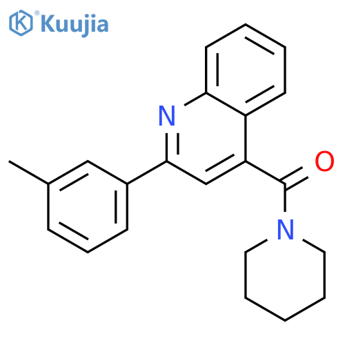 2-(3-methylphenyl)-4-(piperidin-1-ylcarbonyl)quinoline structure