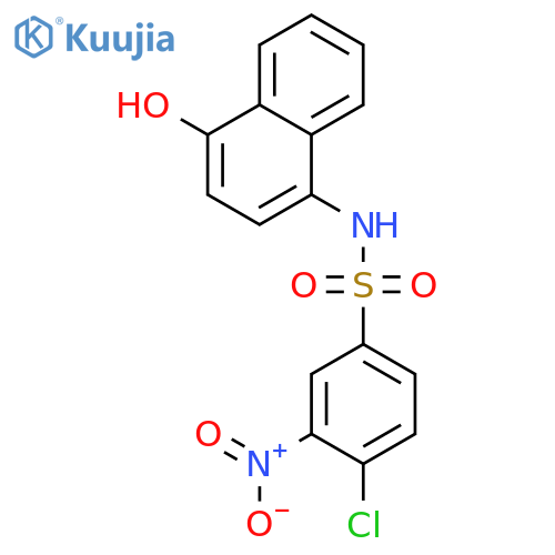 4-Chloro-N-(4-hydroxy-1-naphthalenyl)-3-nitro-benzenesulfonamide structure
